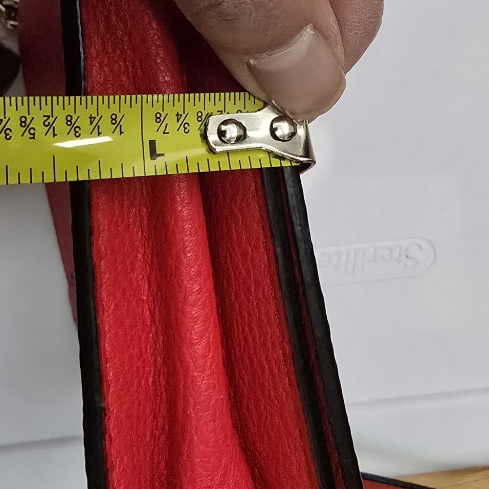 Kate Spade Flynn Red Leather Clutch Cross Body 10 x 7.5 x 1.25 - Picture 13 of 17